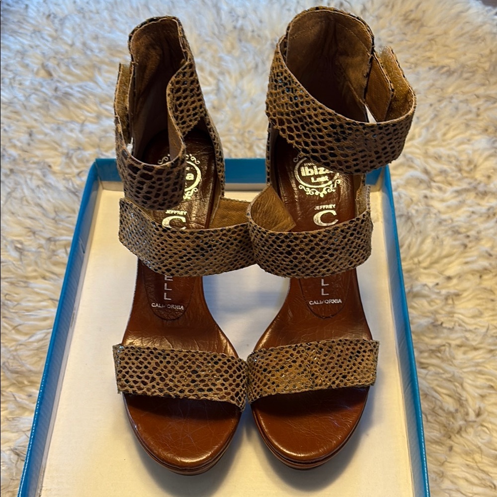 Jeffrey Campbell Animal Print Sandals Classic Design